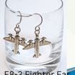 Fighter Earrings Silver Tone