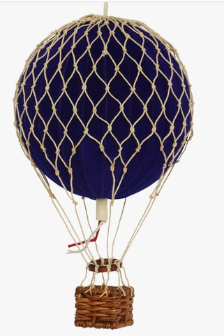 Floating The Skies Air Balloon Velvet Ø8.5 cm, Blue