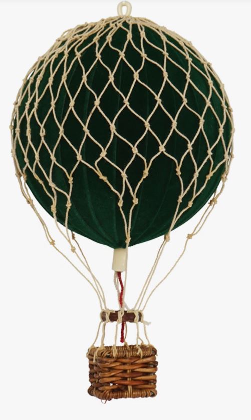 Floating The Skies Air Balloon Velvet Ø8.5 cm, Green