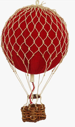 Floating The Skies Air Balloon Velvet Ø8.5 cm, Red