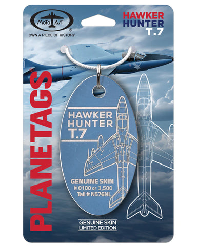Hawker Hunter T.7  Plane Tags Moto Art