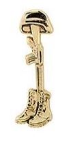 MEMORIAL RIFLE KIA BATTLE CROSS PIN