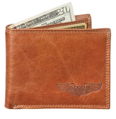 Pilot Wings Leather Wallet