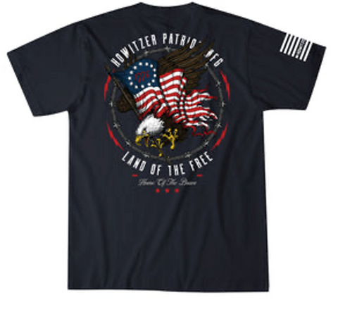 Howitzer 1776 Flag Eagle Short Sleeve - BLACK ONLY