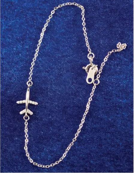 Sterling Silver Airplane Bracelet