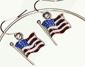 USA Waving Flag Earrings