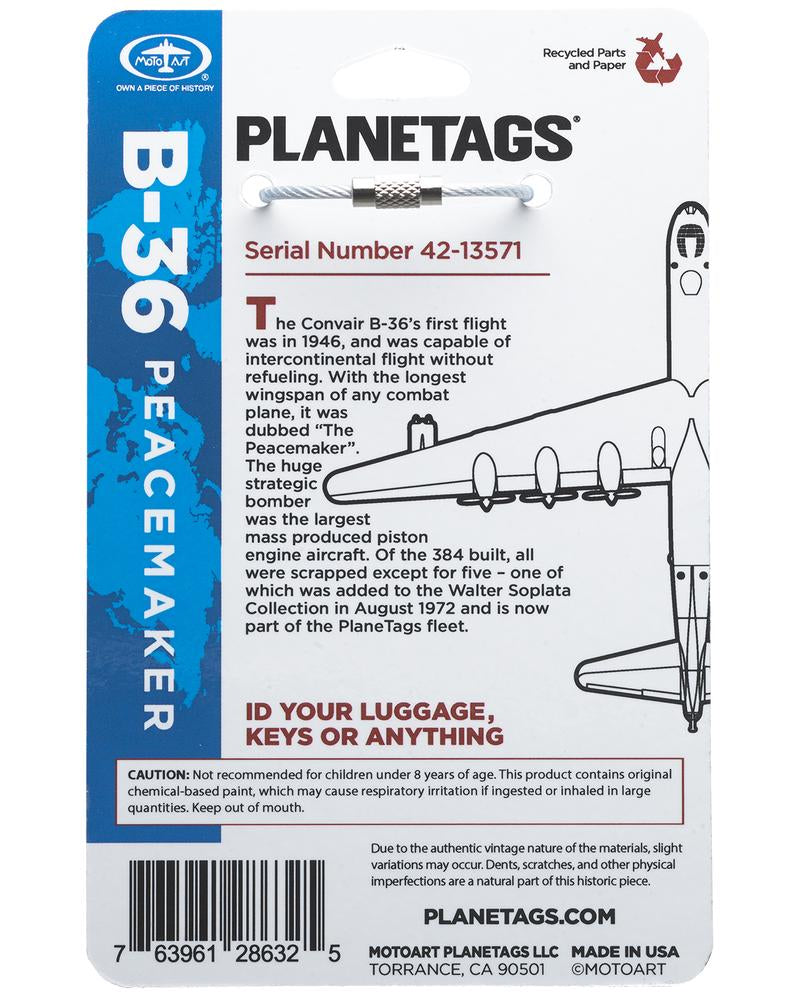 Convair B-36 Peacemaker Plane Tag