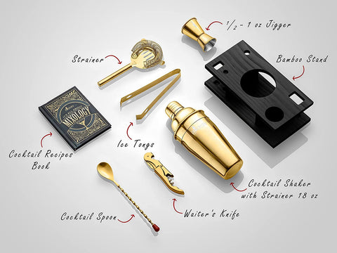 Mixologist Gold Cocktail Shaker SET