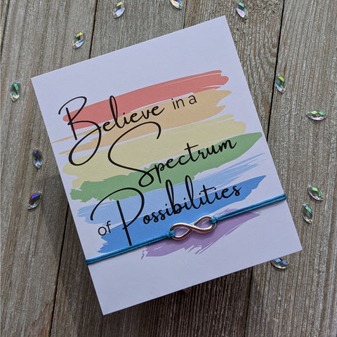 Autism Infinity Wish Bracelet (Big Card)