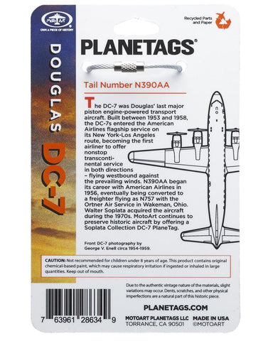 Douglas DC-7 Plane Tag