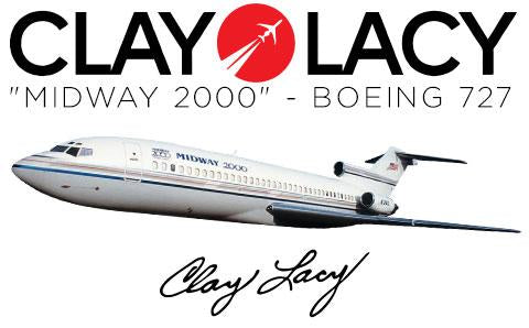 Clay Lacy Boeing 727 Plane Tag