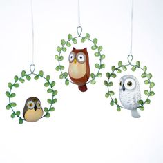 Owl with Wreath Ornament