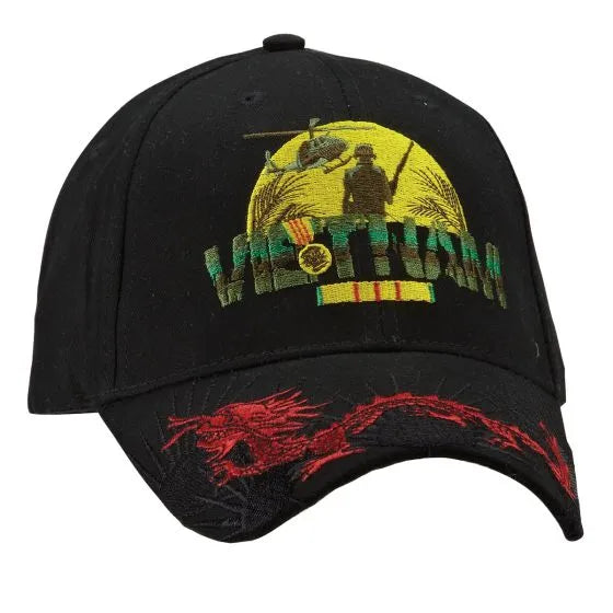Vietnam Veteran Hat with Red Dragon