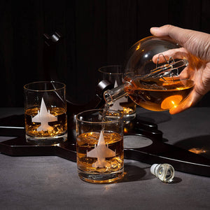 Fighter Jet Wine & Whiskey Decanter Set