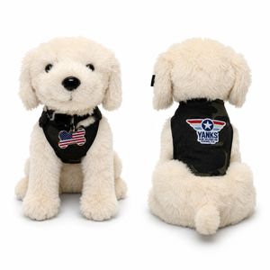 K9 Heroes White Doodle Plush Dog / Black Vest 