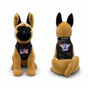 K9 Heroes Belgian Malinois Plush Dog / Black Vest 