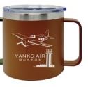 Yanks 15 oz Double Wall Stainless Steel Camper Mug Backpacker Powder Coated Assorted Colors