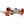 An orange and silver desk clock modeled after the Gee Bee Model R racing aircraft.