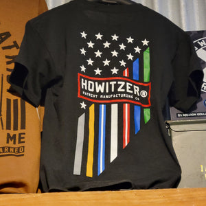 Kids LOGO FLAG T-Shirt  BLACK HOWITZER