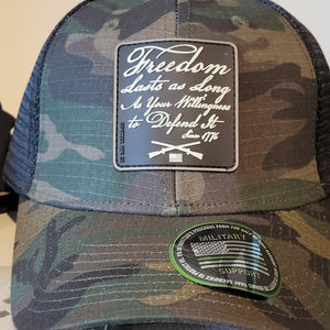 FREEDOM LASTS HAT - CAMO Snapback Howitzer
