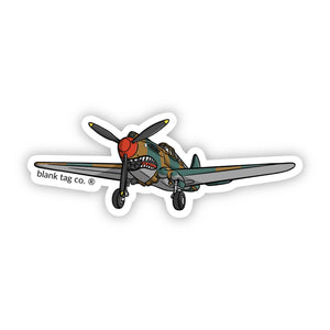 SP-40 Warhawk sticker on a white background