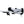 A desk clock designed to resemble a black and white Gee Bee racing airplane with wings and propellers.