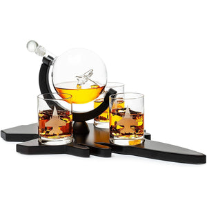 Fighter Jet Wine & Whiskey Decanter Set F16, F15, F18, F22