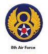8TH AIR FORCE PATCH SEW ON