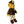 A plush toy bear wearing a military bomber jacket and hat, standing upright.
