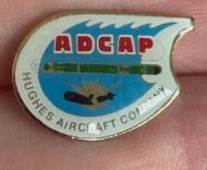Vintage Hughes Aircraft ADCAP Torpedo Program Enamel Lapel Pin Defense Rare