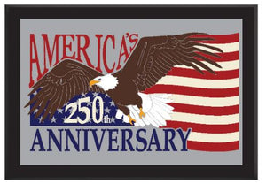 Decorative magnet with an eagle and American flag design celebrating America's 250th anniversary.