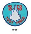 Logo of B-58 Test Force  Patch with a blue background