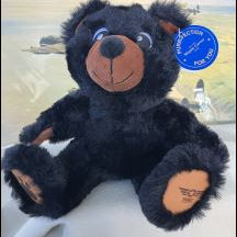 Black teddy bear with Yanks Air logo