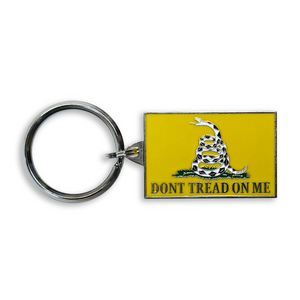Metallic Don't Tread On Me Keychain