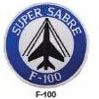 Super Sabre F-100 logo on a blue background