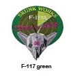 F-117 GREEN SKUNK WORKS PATCH SEW ON