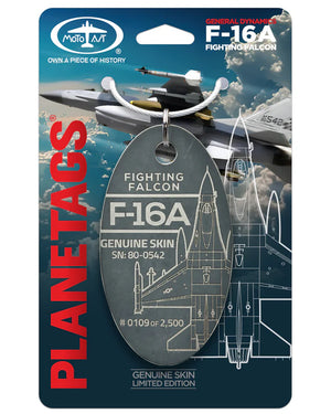 F-16A Fighting Falcon  Moto Art Plane Tags 