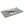 Black cast iron griddle plate on a white background