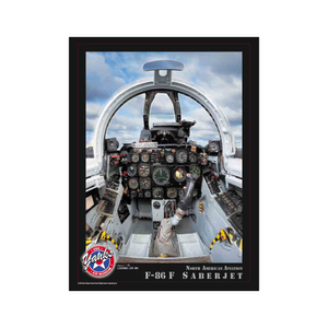 F-86F Sabre Jet Cockpit Poster