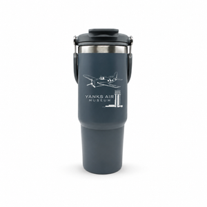 Gray 30 oz Fluted Tumbler, Trailmaster Silicone Carry Handle