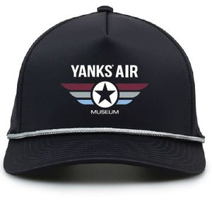 Black baseball cap with the YANKS logo and the text 'MUSEUM' printed on the front.