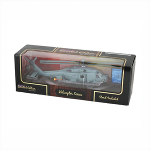 Model helicopter in a black box with 'Limited Edition' text on a white background