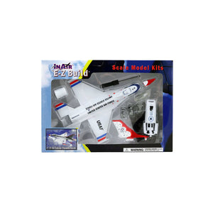 Model airplane kit packaging with 'E-Z Build' branding on a white background