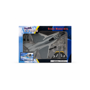 Model airplane kit packaging with 'IN AIR E-Z Build' branding on a white background