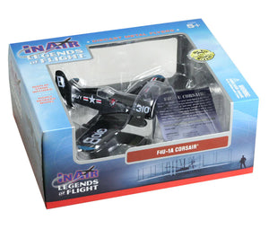 Model airplane in packaging with 'Legends of Flight' branding