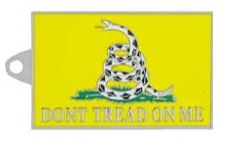 Metallc Don't Tread On Me Keychain
