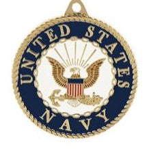 Metallic USN Keychain