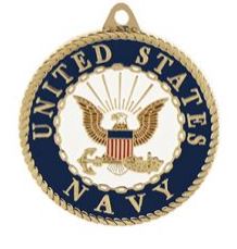 Metallic USN Keychain