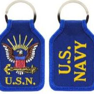 Navy Logo Key Ring