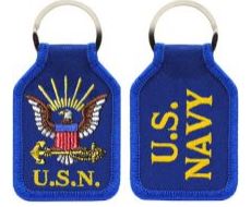Navy Logo Key Ring